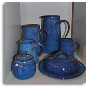 Blaue Keramik von Susanne Unger